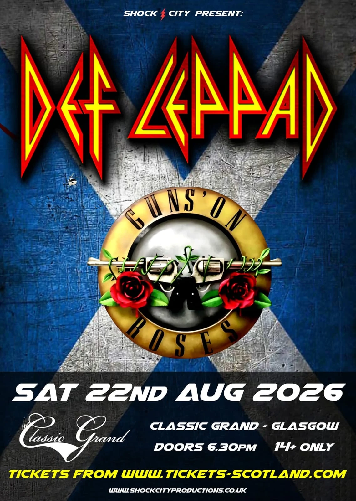 Def Leppad & Guns on Roses tribute night at Classic Grand