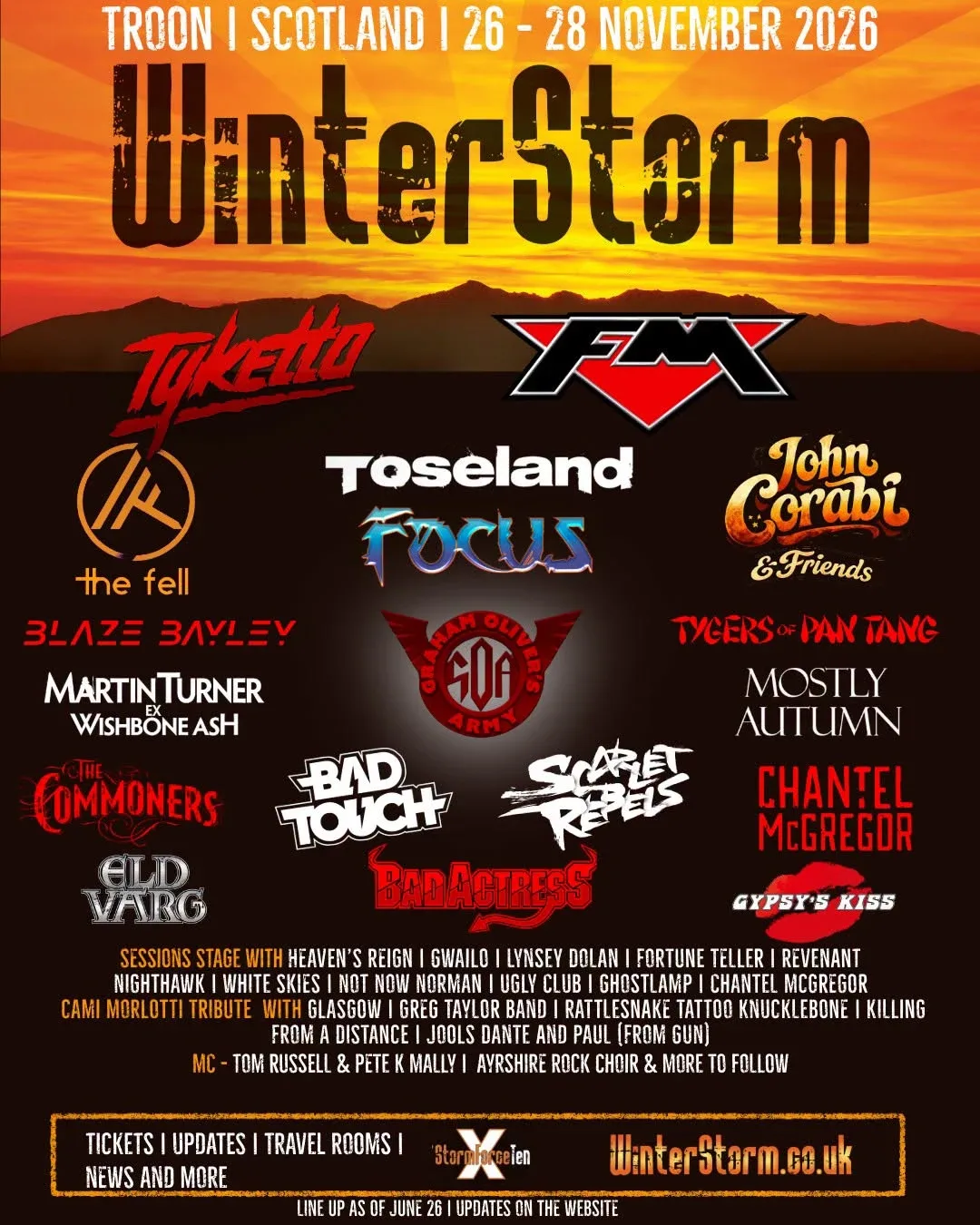 WinterStorm 2026 full lineup poster